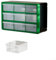 Efficiente cassetta degli attrezzi per officina e garage, montaggio a parete (verde)