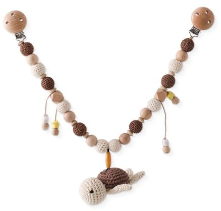 champracer Kinderwagen Spielzeug, Niedliche Tierform Kinderwagenspielzeug, Kinderwagen Zubehör, für Kinderbett, Autositz, Babyschale, Neugeborene Geschenk (Schildkröte)