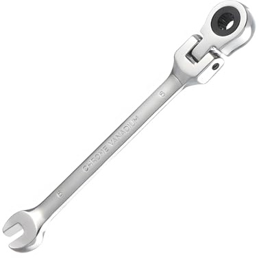 Foyscr Combination Ratchet Spanner, CRV Forged 6mm Wrench, Industrial Dual Purpose Design, Anti Slip Anti Bend Hand Tool
