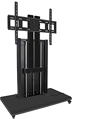 GHHVFEC Soporte de TV eléctrico Inteligente con Altura Ajustable, Carrito móvil para Pantallas Planas de 40 a 90. Diseño de Doble Columna. Control Inteligente. Soporta hasta 165 LB. Perf