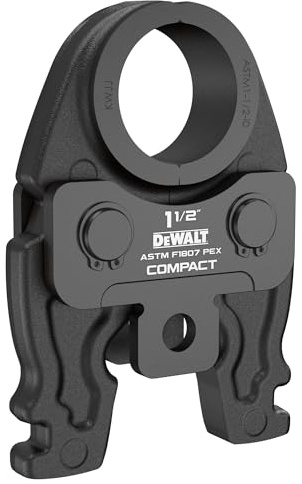 DEWALT Mâchoire de presse compacte PEX F1807 de 3,8 cm pour une utilisation avec outil de presse compact DCE210 DEWALT 20 V MAX, compatible avec les raccords à sertir approuvés ASTM F1807 ASTM F2159