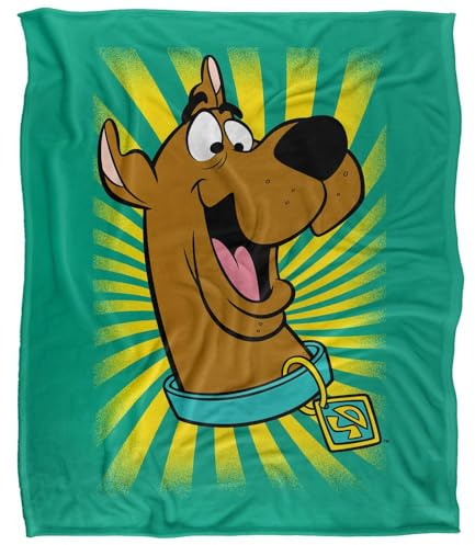 Scooby-Doo Burst Logo Silky Touch Super Soft Throw Blanket 152 X 127 cm, White