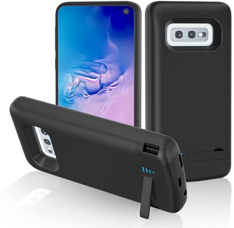 Gladgogo Battery Case for Samsung Galaxy S10E (7000 mAh 5.8 Inches), Battery Case with Stand and High Capacity, Quick Charge Battery with USB-C, Portable Battery Charger Case, Charging Case, Battery