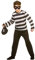 Sneaky Robber Unisex Childrens Fancy Dress Costume Shirt, Trousers, Mask & Bag-Large 8-10 Years