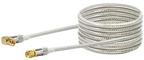 SCHWAIGER 9536 SAT Antennenkabel 10m Satellitenkabel Koaxialkabel 90° gewinkelt zu F-Stecker HDTV DVB-T2 110dB 75 Ohm 4-Fach geschirmt