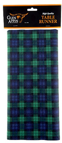 Glen Appin of Scotland Airlaid Paper Blackwatch Tartan-Tischdecke Läufer