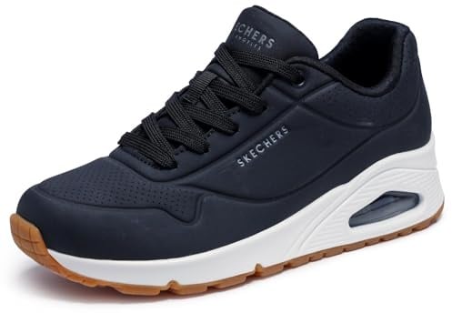 Skechers Damen UNO Stand On Air Turnschuhe, Black, 36 EU Weit