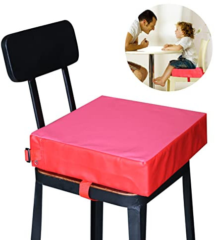 Toyvian Junge Mädchen Esszimmerstuhl Polsterung Verstellbare Abnehmbare Sitzerhöhung Für Junge Mädchen Rot Kompatibel Mit Allen Stühlen Handwaschbar Kompaktes Design Für