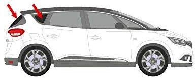 Solarplexius Auto-Sonnenschutz Scheiben-Tönung passgenau für Renault Scenic IV kurz ab 2016 Keine Folie 3 er Satz