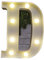 BESCH Letra Luminosas mayúscula Decorativas de Plástico 22cm (D) para decoración del hogar con Luces LED de color Blanco