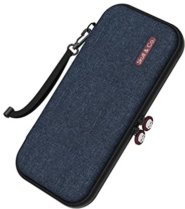 Skull & Co. Every Day Slim Carrying Case for Nintendo Switch OLED and Regular Switch: Portable Hard Shell Protective Travel Case - Denim