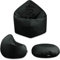 BuBiBag - 2in1 Sitzsack Bodenkissen - Outdoor Sitzsäcke Indoor Beanbag in 32 Farben und 4 Größen - Sitzkissen für Kinder und Erwachsene (155 cm, Schwarz)