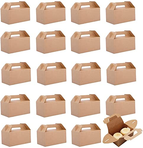 Bestevery 20 Stück Food Schachtel, Kuchen Geschenkbox, Verpackungsboxen, Kraftpapier Food Schachtel, Kraftpapier Faltschachtel, Für Brathähnchen, Kuchen, Kekse, Pizza (20)