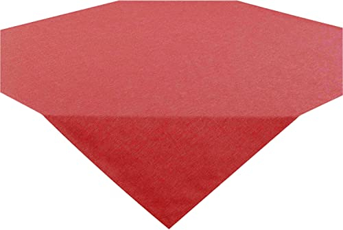Delindo Lifestyle® Tischdecke Mitteldecke Wien Home, Fleckschutz, rot, 85x85 cm