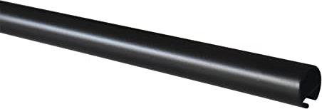 GARDINIA Gardinenstange mit Innenlauf I, Serie Chicago, Ø 20 mm, Länge 160 cm, Metall, Schwarz-matt