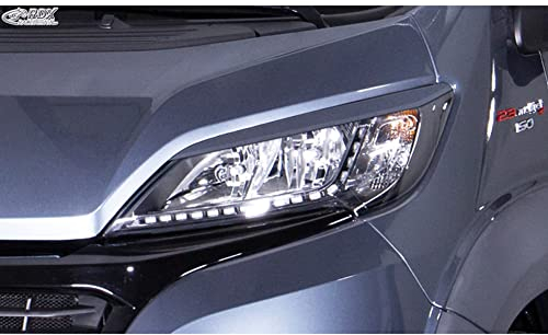 RDX Racedesign Alerones de faros compatible con Citroën Jumper & Fiat Ducato & Opel Movano & Peugeot Boxer (ABS)