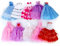 Odoukey Hochzeitskleid für Puppen, 10 PCs handgefertigte Neuheiten Kleid Hochzeit Party Kleid Kleider Kleidung für Puppen (zufällige Farbe/Stil), Kleid für Barbies
