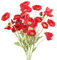 Amapola Artificiales de Seda Con Tallos - Flores de Imitación Realistas Para Decoración del Hogar, Cocina, Boda, Oficina y Centro de Mesa