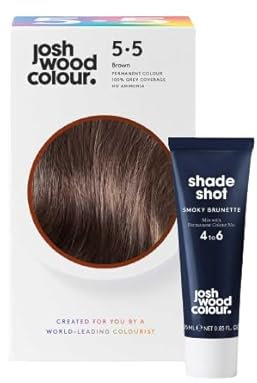 Josh Wood Permanent Color 5.5 und Smoky Brunette Farbkorrektor 4 bis 6 Bündel – Auffällige permanente Farbe mit Glanzkomplex, 100% Grauabdeckung, Ammoniakfrei, haarschonende Inhaltsstoffe