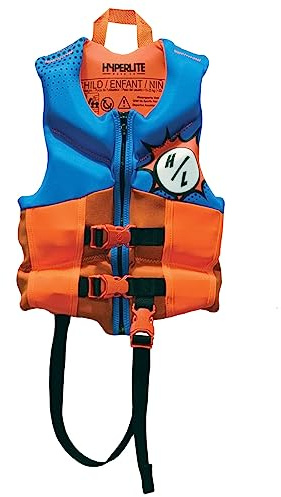 HyperLite Elite Child Life Jacket, US Coast Guard Approved Level 70 Buoyancy Aid, Great for Any Water Sports Activity Including Boating, Paddle & Swimming, Boys, 30-50lbs