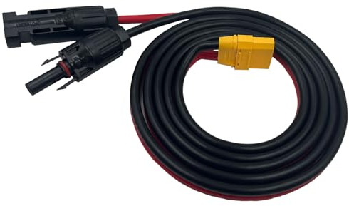 ZkeeShop Solarstecker auf XT90 kabel 10AWG Solarladekabel XT90 Verlängerungskabel Kompatibel für Bluetti Powerstation 150CM (XT90 Weiblich)