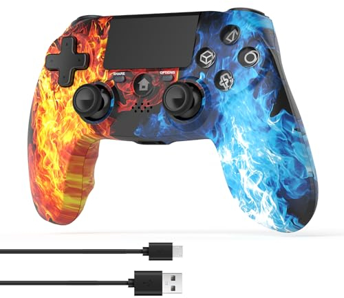 Mando inalámbrico DYONDER para PS4, Mando de juego ampliamente compatible con PS4/PC, Gamepad remoto con/sensor de movimiento de doble vibración/6 ejes/función de audio