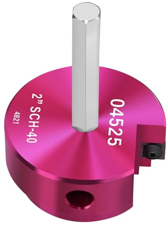 PVC Fitting Saver 5,1 cm Kopf, 5,1 cm PVC-Rohrreibahle mit 3/8-Zoll-Sechskantschaft, Stecknussschutz, Sanitärwerkzeug, Kunststoff-Rohrverschraubung, Reibahle für Sch.40 CPVC-ABS-Nabe, passend für