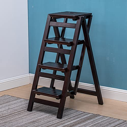 Holzleiterstuhl, multifunktionale Holzleiter, Haushaltsleiter-Blumenständer, geeignet für Küchen und Bibliotheken