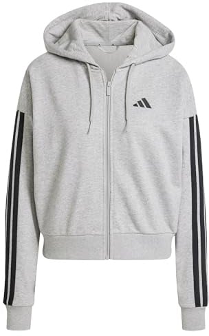 Adidas Damen Essentials 3-Stripes French Terry Full Zip Hoodie