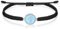 J.Endéar Kreuz Armband Silber 925 für Damen Mädchen, Schnur Filigran Geflochtenes Armband Handgemachte Marineblau Emaille Anhänger, Glaube und Liebe Schmuck Geschenk, Schwarz