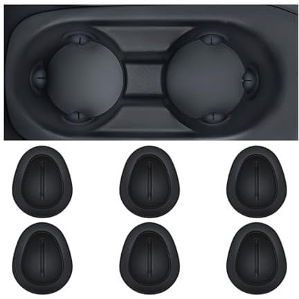 Adunsiaoto Cup Holder Inserts for Car Console, Silicone Water Cups Clip, Auto Drink Bottle Holder Water Cup Limiter, Universal Self-adhesive Bottle Stabilizer Limiter Auto Accessories(6 Pieces)