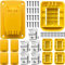 Xiatiaosann Battery Holder for Dewalt 20V Battery & Tool Holder for Dewalt 20V Drill Tool, Yellow Tool Battery Mount Holder Kit with Belt Clips for Dewalt, Screws (5 Pack)