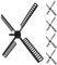 ABOOFAN Dutchwindmill Fan 5 Sets Kunststoff Garten Windmühle Blatt Ersatz Windmühle Blätter Flügel Outdoor Garten Windmühle Zubehör Schwarz