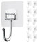 GYHWOFUL Ganci Adesivi – 10 Pezzi (max 30 kg) Extra Forti, Ganci Autoadesivi Trasparenti, Impermeabili e Senza Tracce per Gancio Adesivo, Asciugamani Bagno, Utensili da Cucina, Bianco