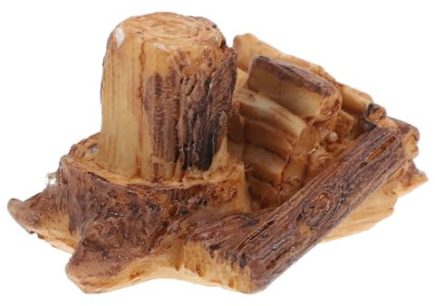 POPETPOP Micro Paisaje Leña Chimenea En Miniatura Registros Casa De Muñecas Muebles De Chimenea Tocón De Árbol En Miniatura Casa De Muñecas Accesorio De Jardín Troncos En Miniatura Pila De