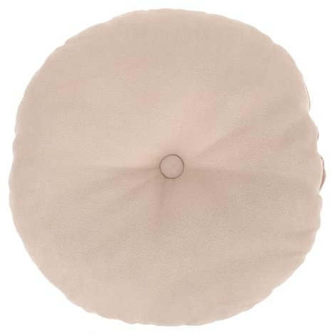 NULYLU Beige Bodenkissen aus Plüsch für Meditation und Yoga im Innenbereich