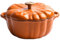 Grtheenumb Pumpkin Dutch Oven Pot with Lid, 1.5L Cast Iron Dutch Oven Non-Stick Enamel Pumpkin Dutch Oven Orange Dutch Oven with Handles for Kitchen, 16 x 8 cm