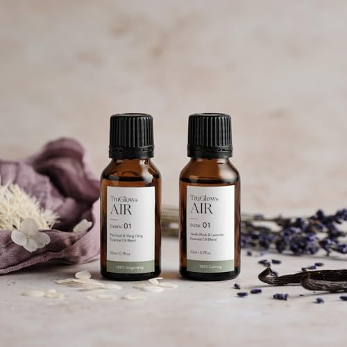 Lights4fun TruGlow Air® Set of 2 Dawn and Dusk Diffuser Essential Oils for Home