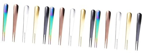 COLLBATH 15 Tenedores De Frutas De Acero Inoxidable Tenedores Pequeños De Frutas Tenedor De Púas Tenedores De 2 Puntas Tenedor Para Servir Tenedores Plateados Tenedor De