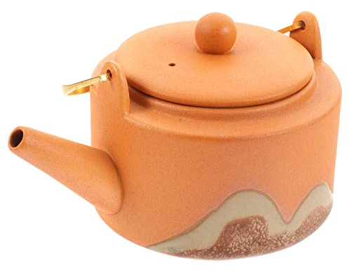 PAMINGONO Keramik Teekessel Mit Großem Fassungsvermögen Retro-design Für Haushalt Langlebiger Teebehälter Dekorative Teeservierkanne Tragbar Für Tee-