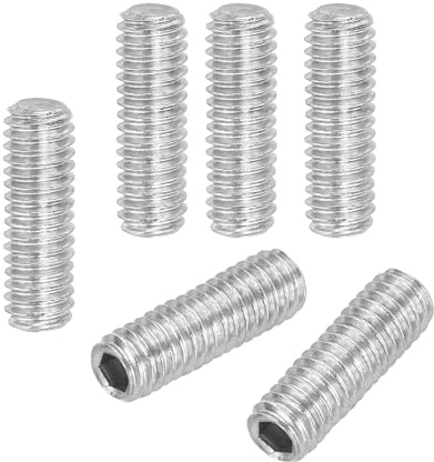 PATIKIL 100 Stück Madenschraube M4 x 10mm, 304 Edelstahl Madenschrauben Set für Türklinken Halterung Möbel Lampen Wasserhahn Reparaturen, Silber Innensechskant Gewindestifte Schrauben Set