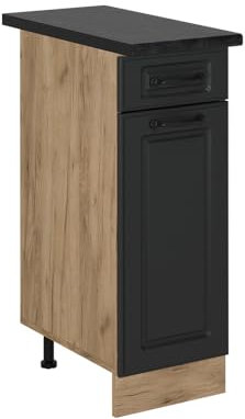 Vicco Meuble Cuisine R-Line, Anthracite Campagne, 30cm, PT Anthracite