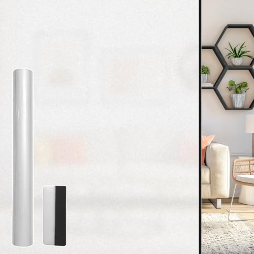 LULUETPUE Window Film Privacy Film for Glass Windows, Frosted Window Film, Self-Adhesive Window Films Static Cling for Office Bathroom Home 90x400CM