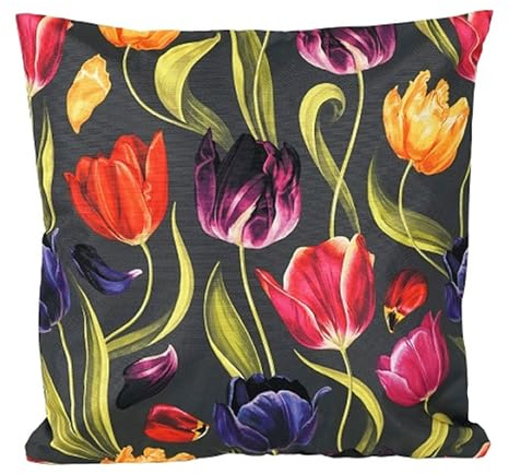 colourliving Outdoor Kissen 45x45 cm – wetterfestes Gartenkissen mit Designbezug – Zierkissen für Balkon, Terrasse & Garten – abnehmbar & waschbar – dekoratives Outdoor Sitzkissen (Tulips)