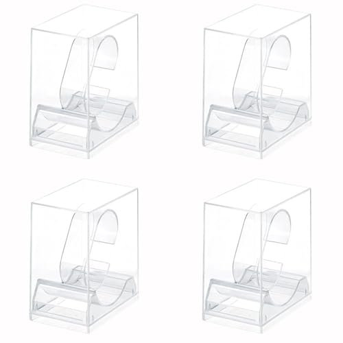 Lansls 4 Stück Uhrenständer Acryl Uhrenhalter Transparenter Uhren Halterung Uhren Ausstellungsstand Halter Armbandständer Acryl Uhren-Stand, Für Uhr Oder Armband, Uhrendisplay