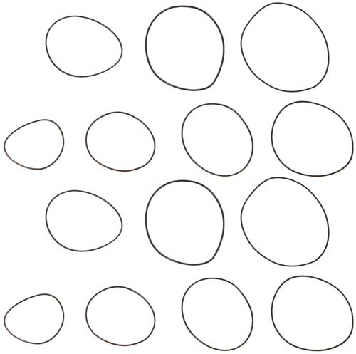 Abaodam Uhrengehäusedichtung O-Ring 0,5mm und 0,6mm Schwarz für Uhr | Silikon, 1 Schachtel mit Runden Größen 16 bis 30mm, Ersatz für Gängige Modelle
