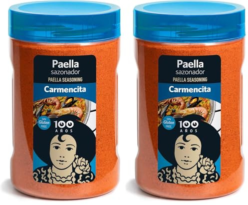 Carmencita Sazonador Paella, Sin Gluten, Bote Hotelero, 635g (Paquete de 2)