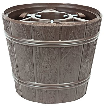 Kit vaso supporto porta albero di natale Planet, diametro 30 cm, colore: marrone