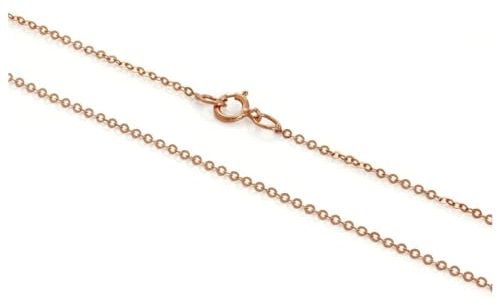 jewellerybox 9ct Rose Gold Hammered Trace Chain 24 Inches