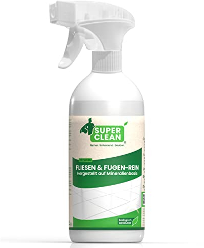 SUPER CLEAN Limpiador de azulejos y juntas para todo tipo de azulejos y juntas. Contenido 500 ml. Limpieza profunda y producto respetuoso con el medio ambiente.